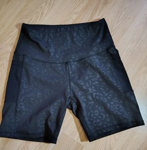 LegEnd Women's Black Leopard Print Shorts